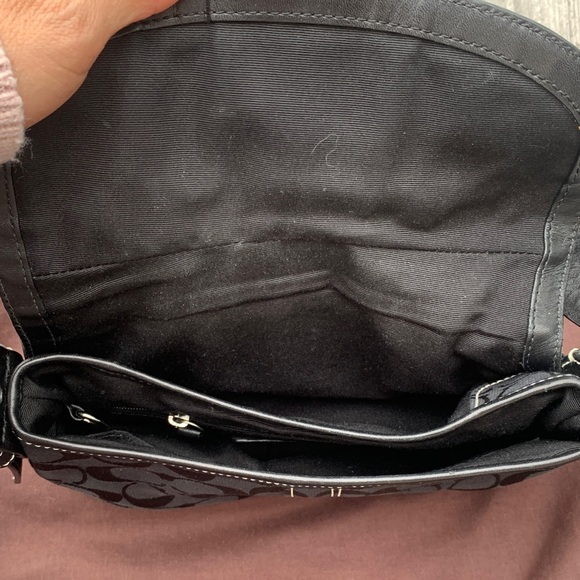 Coach Black Shoulder Bag with Silver Accents - Picture 3 of 9